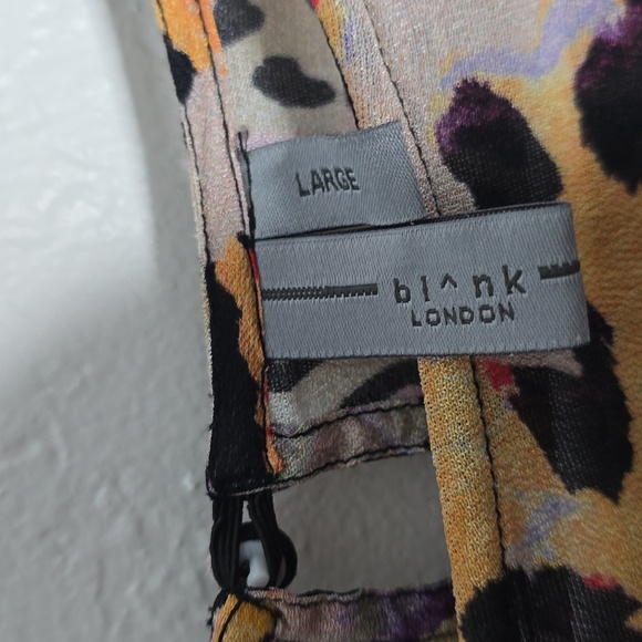 Anthropologie Blank Joelle Leopard Peasant Blouse Size Large, NWOT - Picture 4 of 11